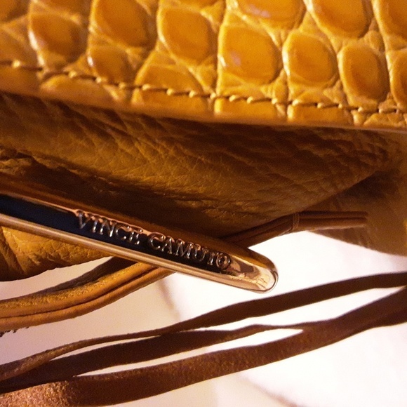 Vince Camuto Leather Tal Croc Embossed Tote Bag - Picture 3 of 10